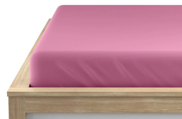 Pamut gumis lepedő STANDARD 90 x 200 cm rózsaszínű