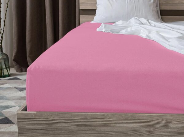 Pamut gumis lepedő STANDARD 90 x 200 cm rózsaszínű