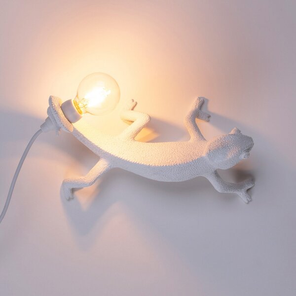 Asztali lámpa SELETTI, Chameleon Lamp Going Down, Fehér, Nappali, Műanyag, Dizájn