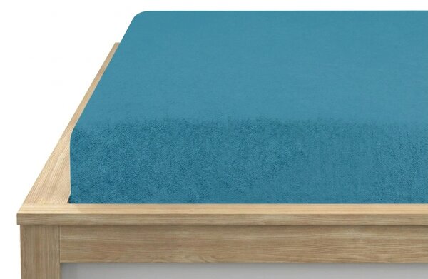 Froté gumis lepedő EXCLUSIVE sötét türkiz 90 x 200 cm
