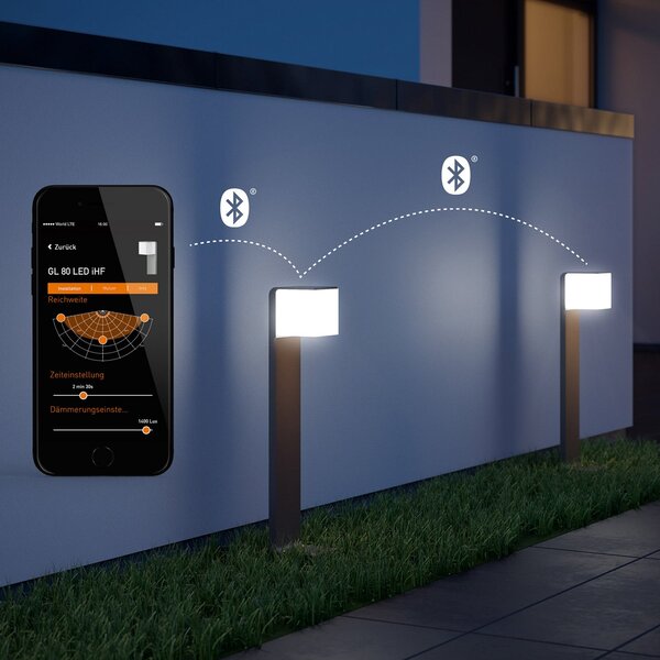 Kültéri Lámpa STEINEL, GL 80 SC, dimmable, Fekete, Terasz, Fém, Modern