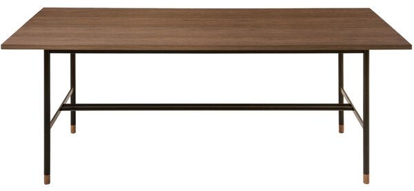 Diófa étkezőasztal Woodman Jugend fém talppal 200 x 95 cm