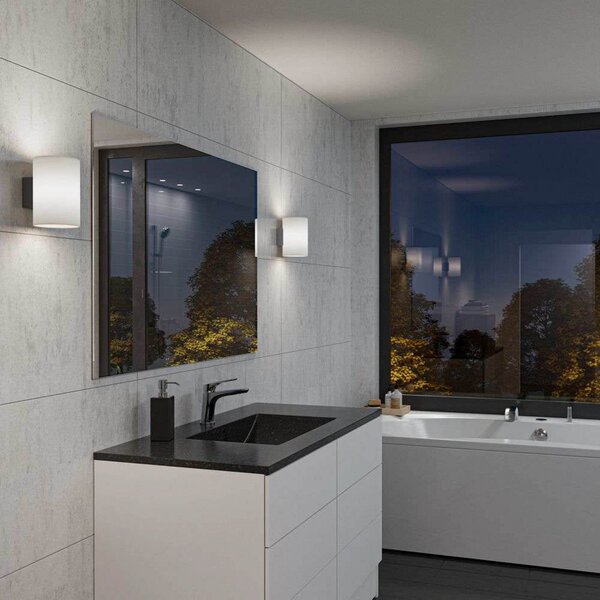 Evoke Fali Lámpa IP44 Large Anthracite/Opál - Herstal