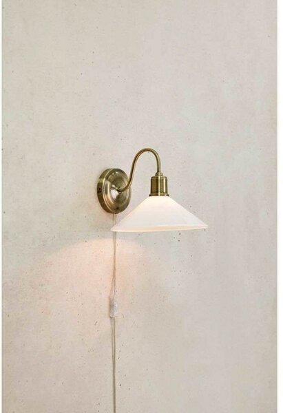 Vela Fali Lámpa Antique Brass/Shiny White - Markslöjd