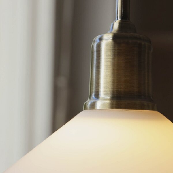 Vela Függőlámpa Antique Brass/Shiny White - Markslöjd