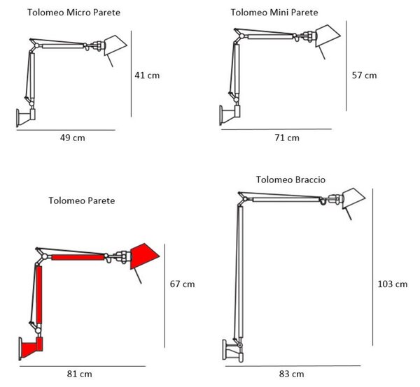 Fali Lámpa Artemide, Fehér, Dolgozószoba / iroda, Alumínium, Dizájn