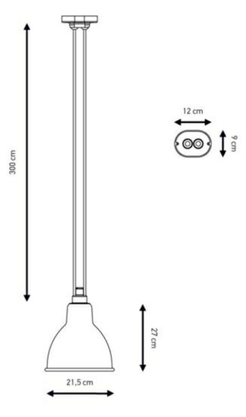 Függőlámpa Lampe Gras, Fehér, Nappali, Fém