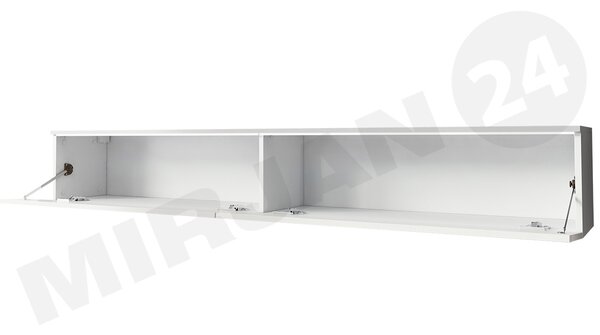 Z0ND0 TV asztal/szekrény Dilune 180 (fekete grafit) (fehér LED világítás). 1053826