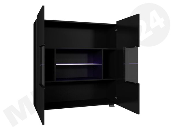 Vitrin Brenali BR01 (arany tölgy) (kék LED világítás)