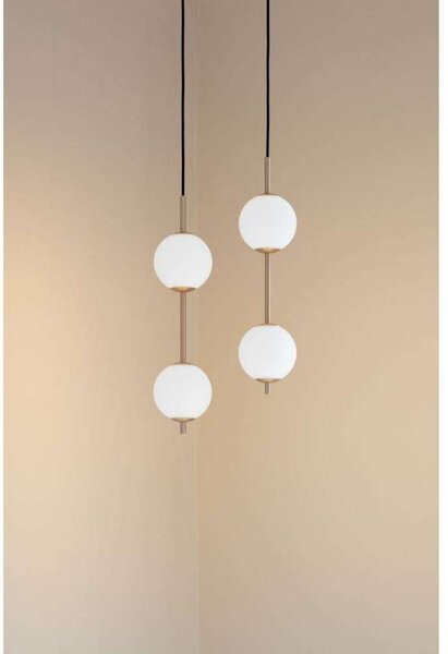 Audrey 2 Függőlámpá Brass/White Opal - UMAGE