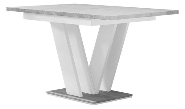 Széthúzható asztal Hildaria (fehér + beton)
