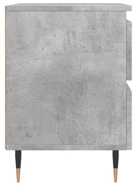 2 db betonszürke szerelt fa éjjeliszekrény 40 x 35 x 50 cm