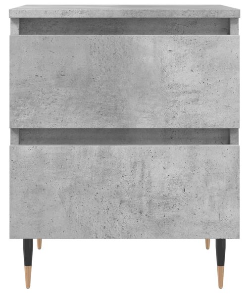 2 db betonszürke szerelt fa éjjeliszekrény 40 x 35 x 50 cm
