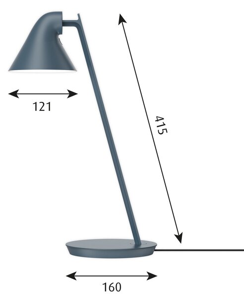 Asztali lámpa Louis Poulsen, NJP Mini, dimmable, Kék, Nappali, Fém, Dizájn