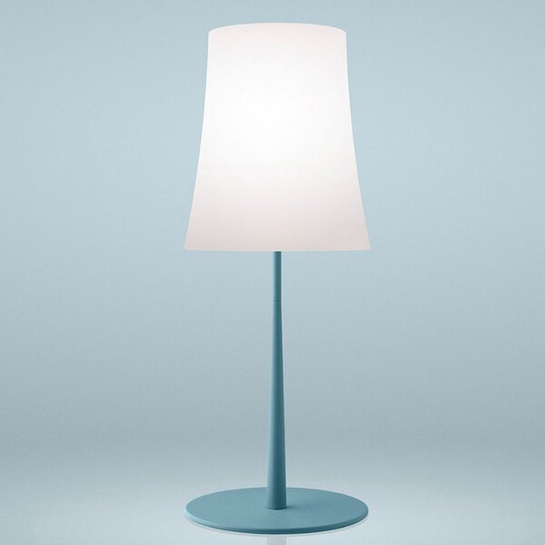 Asztali lámpa Foscarini, Birdie Easy Grande, Kék, Nappali, Fém, Dizájn