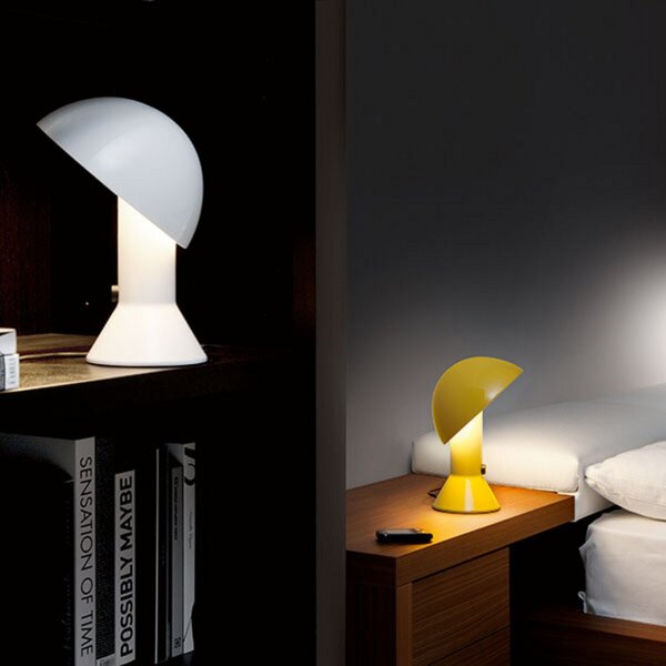 Asztali lámpa Martinelli Luce, Elmetto, Sárga, Nappali, Műanyag, Dizájn