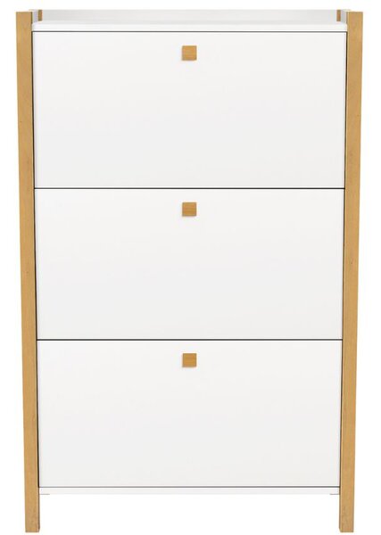 Fehér cipőtartó Woodman Hannover fa talppal 132 x 84 cm