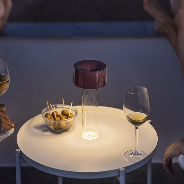 Asztali lámpa Foscarini, Fleur, dimmable, Piros, Nappali, Üveg, Modern