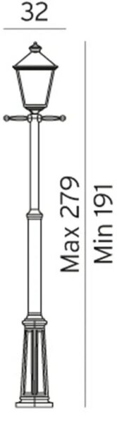 Kültéri Lámpa Norlys, London 1, dimmable, Fehér, Alumínium