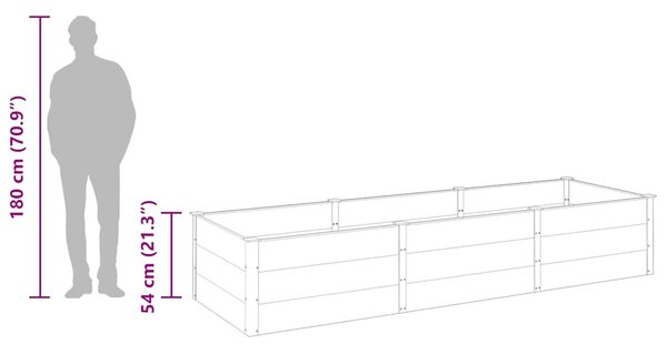 VidaXL szürke WPC kerti magaságyás 300 x 100 x 54 cm