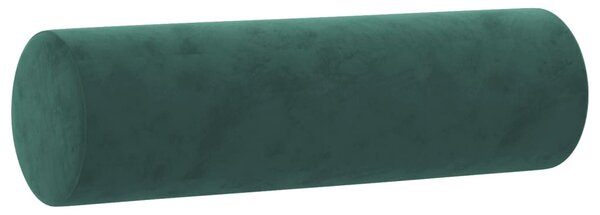 3 személyes sötétszürke bársony kanapé díszpárnákkal 180 cm