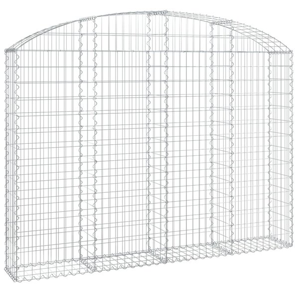 Íves horganyzott vas gabion kosár 200x30x140/160 cm