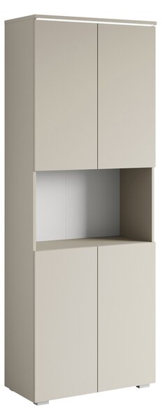 Könyvespolc Mirfivo 106, Zárt, Ajtókkal, Laminált forgácslap, 182x68x33cm, Kasmír
