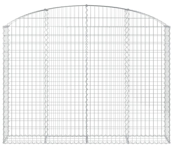 Íves horganyzott vas gabion kosár 200x30x140/160 cm