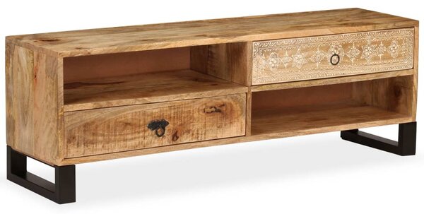 Tömör mangófa TV-szekrény 120 x 30 x 40 cm