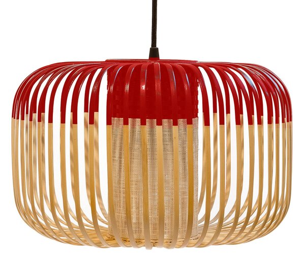 Függőlámpa Forestier, Bamboo Light S, dimmable, Piros, Nappali, Bambusz, Dizájn