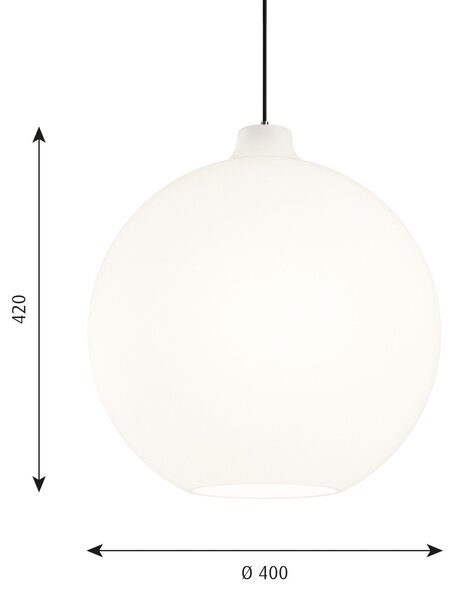 Függőlámpa Louis Poulsen, Wohlert, dimmable, Fehér, Nappali, Üveg, Dizájn