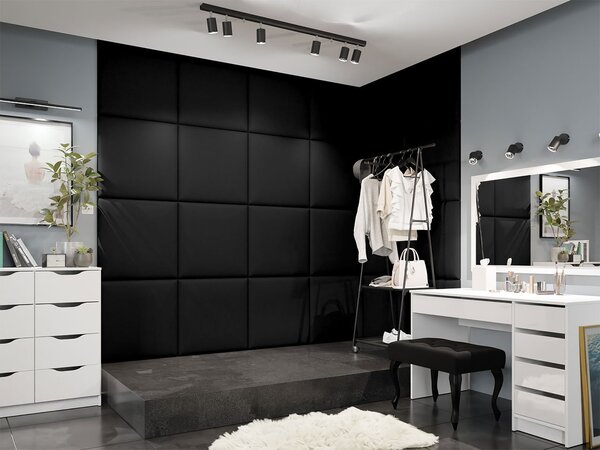 Kárpitozott fali panel Pazara 60x60 (öko-bőr Soft 011 + fekete)