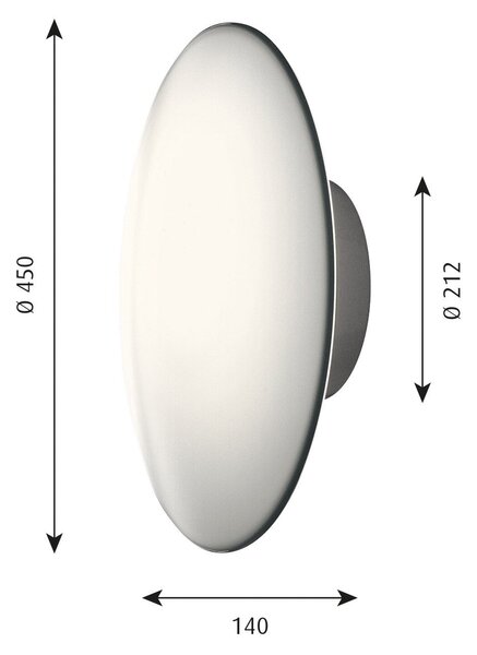 Kültéri Lámpa Louis Poulsen, AJ Eklipta, dimmable, Fehér, Fürdőszoba, Üveg, Dizájn