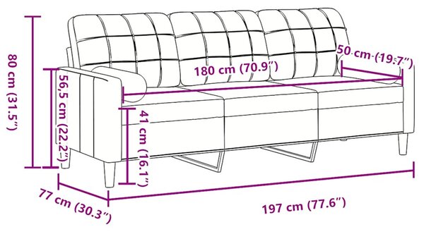 3 személyes sárga bársony kanapé díszpárnákkal 180 cm