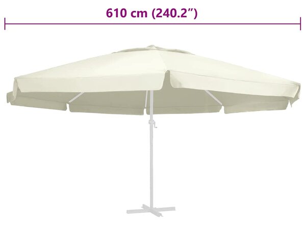 Homokszínű kültéri napernyőponyva 610 cm