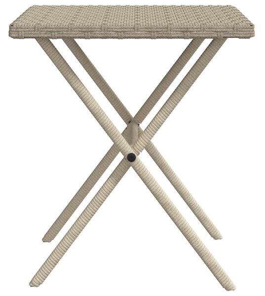 2 db világosszürke polyrattan napozóágy asztallal