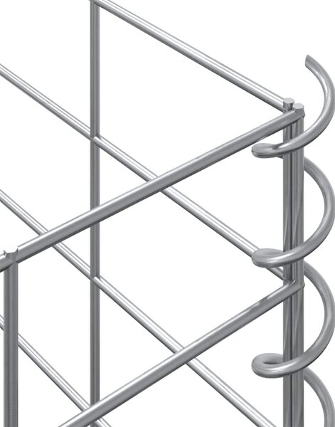 VidaXL 3 db vas gabion magaságyás 30 x 30 x 150 cm