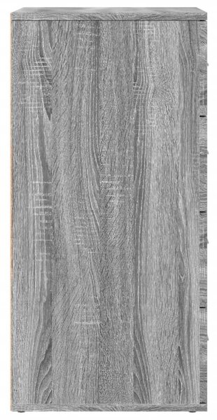 2 db szürke sonoma színű szerelt fa tálalószekrény 60x39x80 cm