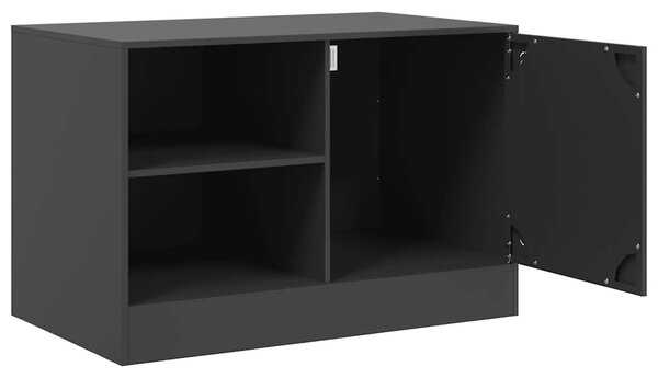 2 db fekete acél TV-szekrény 67 x 39 x 44 cm