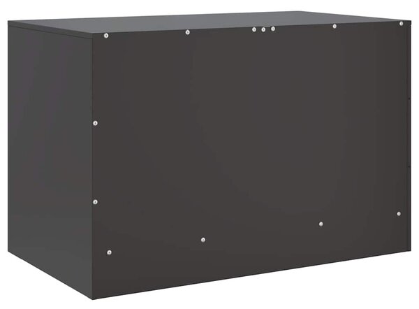 2 db fekete acél TV-szekrény 67 x 39 x 44 cm