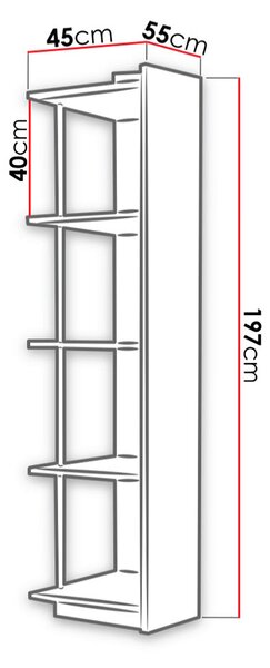 Sarokpolc Paralia PD01 (fehér)