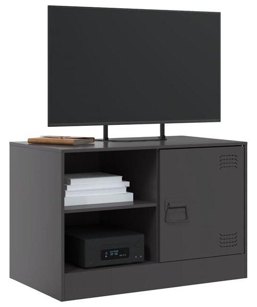 2 db fekete acél TV-szekrény 67 x 39 x 44 cm