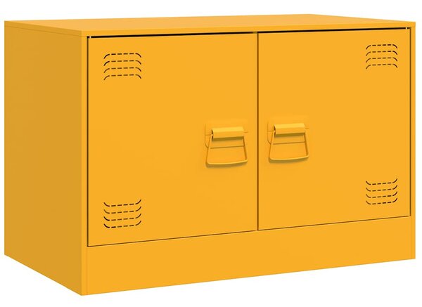 2 db mustársárga acél TV-szekrény 67 x 39 x 44 cm