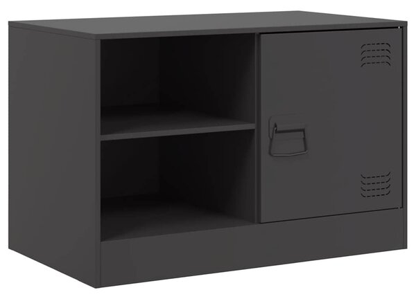 2 db fekete acél TV-szekrény 67 x 39 x 44 cm