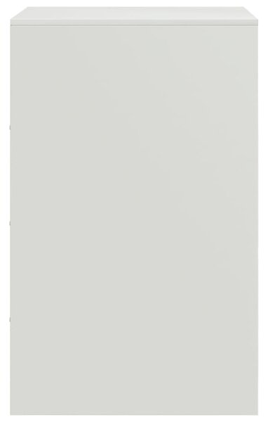 2 db fehér acél éjjeliszekrény 34,5x39x62 cm