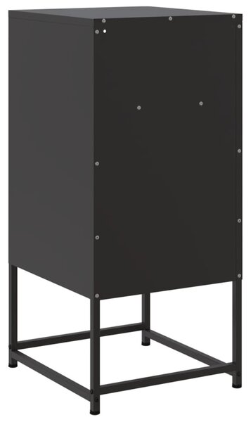2 db fekete acél éjjeliszekrény 36 x 39 x 78 cm