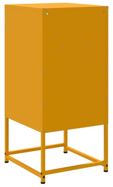 2 db mustársárga acél éjjeliszekrény 36 x 39 x 78 cm