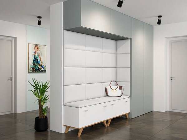 Z0ND0 Kárpitozott fali panel Pazara 50x30 (öko-bőr soft 017 (fehér). 1054361
