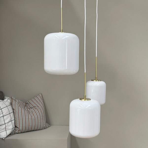 Függőlámpa Dyberg Larsen, Silvia, dimmable, Fehér, Nappali, Üveg, Dizájn