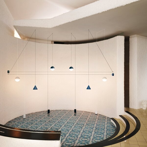 Függőlámpa FLOS, String Light Sphere, dimmable, Fehér, Folyosó, Fém, Modern